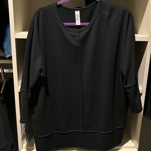 Spanx Black Dolman Top 3/4 Sleeve Black Medium
